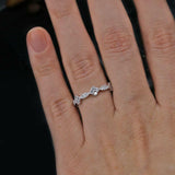 0.25ct Round Cut Diamond Wedding Ring Band 14k White Gold Finish Half Eternity