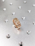 0.01ct Round Cut Moissanite Anniversary Floral Wedding Band 14k Rose Gold Plated