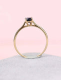1ct Oval Cut Blue Sapphire Engagement Ring 4 Prong Solitaire 14k YellowGold Over