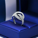 1.3ct Round Cut Diamond Engagement Ring 14k White Gold Finish Unique Cocktail