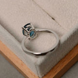 2.25ct Engagement Ring Oval Cut London Blue Topaz Solitaire 14k White Gold Over
