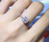 2ct Round Cut Diamond Engagement Ring 14k White Gold Finish Halo Solitaire Women