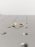 0.2ct Round Cut Moissanite Curved Women Wedding Band 14k Yellow Gold Plated