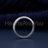 0.5ct Round Cut Moissanite Eternity Channel Set Wed Band 14k White Gold Plated