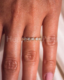 0.2ct Pear Simulated Diamond Eternity Milgrain Wed Band 14k Yellow Gold Plated