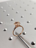 1ct Round Cut Simulated Morganite Solitaire Engagement Ring 14k Rose Gold Plated