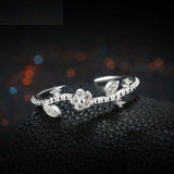 1.7ct Round Cut VVS1 Diamond Engagement Ring 14k WhiteGold Finish Leaf Solitaire