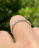 0.2ct Marquise Simulated Diamond Half Eternity Wedding Band 14k WhiteGold Plated