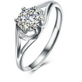 0.6ct Round Cut Diamond Engagement Ring 14k WhiteGold Finish Solitaire for Women