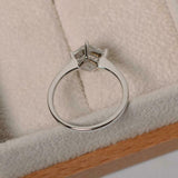 1.3ct Engagement Ring Princess Cut Diamond Solitaire Design 14k WhiteGold Finish