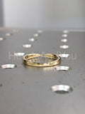 0.2ct Round Cut Moissanite Bow Tie Shaped Wedding Band 14k Yellow Gold Plated
