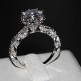 2ct Round Cut Diamond Vintage Bridal Set Engagement Ring 14k White Gold Finish