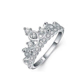 3Ct Round Cut Diamond Princess Tiara Two Statement Rings 14K Dual Gold Finish