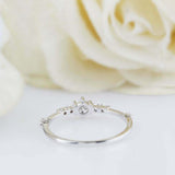 1ct Round Cut Diamond Engagement Ring Minimalist Solitaire 14k White Gold Finish