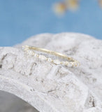 0.3ct Marquise Simulated Diamond Minimalist Wedding Band 14k Yellow Gold Plated