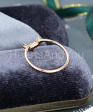 0.3ct Marquise Simulated Diamond Curved Minimalist Wed Band 14k Rose Gold Plated