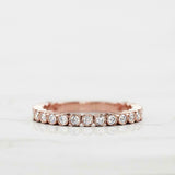 3/4 Eternity Bezel Set Wedding Band 1ct Round Cut Diamond 14k Yellow Gold Finish