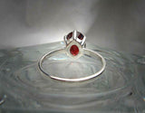 2.2ct Oval Cut Red Garnet 6 Prong Solitaire Engagement Ring 14k WhiteGold Finish