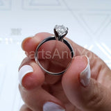 0.4ct Pear Cut Simulated Diamond Solitaire Engagement Ring 14k White Gold Plated