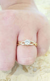 0.5ct Engagement Ring Round Cut Diamond Solitaire Infinity 14k YellowGold Finish
