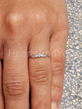 0.3ct Round Cut Moissanite Bezel Set Women Wedding Band 14k White Gold Plated