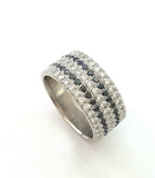 4ct Round Cut VVS1 Diamond Wedding Band Wide Half Eternity 14k White Gold Finish