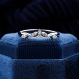 0.5ct Round Cut Moissanite Proposal Ring Wedding Band 14k White Gold Plated