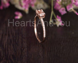 1ct Baguette Cut Simulated Morganite Solitaire Accents Ring 14k Rose Gold Plated