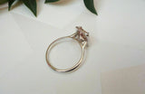 1.7ct Emerald Cut Peach Morganite Engagement Ring 18k WhiteGold Finish Solitaire