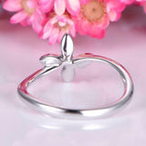 1.2ct Round Cut Diamond Engagement Ring Floral Solitaire 14k White Gold Finish