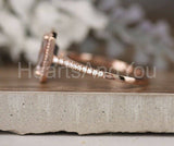 2ct Emerald Cut Simulated Morganite Halo Engagement Ring 14k Rose Gold Plated