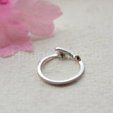 0.07ct Round Cut Moissanite Wave Dainty Engagement Ring 14K Yellow Gold Plated