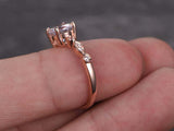 0.5ct Round Cut Diamond Vintage Solitaire Engagement Ring 14k Rose Gold Finish