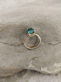 2ct Engagement Ring Green Emerald Cut Solitaire Women 14k Yellow Gold Finish