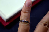 0.25ct Engagement Ring Round Cut Blue Tanzanite Swirl Twist 14k WhiteGold Finish