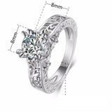 1.7ct Round Cut Diamond Engagement Ring 14k White Gold Finish Filigree Vintage