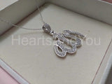 1ct Round Cut Moissanite Allah Pendant 14k White Gold Plated NO CHAIN