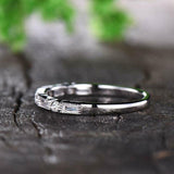 0.5ct Baguette Diamond Half Eternity Anniversary Wedding Band 14k WhiteGold Over