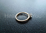 2.2ct Round Cut Moissanite Solitaire Women Engagement Ring 14k YellowGold Plated
