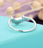 1.5ct Baguette Cut VVS1D Diamond Wedding Band Curved Crown 14k White Gold Finish