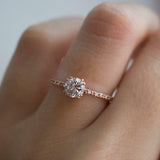1.4ct Round Cut Diamond Classic Solitaire Engagement Ring 14k Rose Gold Finish