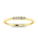 0.3ct Round Cut Moissanite Bezel Set Women Wedding Band 14k White Gold Plated