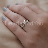 0.15ct Round Cut Moissanite Infinity Women Engagement Ring 14k White Gold Plated