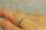 3Ct Round Cut Pink Ruby Stackable Eternity Wedding Band 14K White Gold Finish