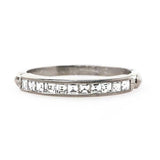 1.2ct Emerald Cut VVS1D Diamond Wedding Band Half Eternity 14k White Gold Finish