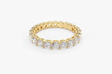 2ct Round Cut Moissanite Full Eternity Women Wedding Band 14k White Gold Plated