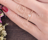 0.01ct Round Cut Moissanite Octopus Women Engagement Ring 14k Rose Gold Plated