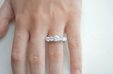 Five Stone Solitaire Engagement Ring 2ct Round Cut Diamond 14k White Gold Finish