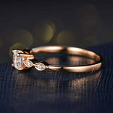 1.6ct Round Cut Diamond Engagement Ring Five Stone Solitaire 14k Rose Gold Over