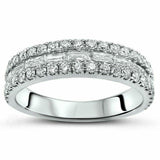 4.5ct Baguette Cut Diamond Half Eternity Wedding Ring Band 14K White Gold Finish